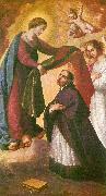 st. ildefonso receiving the chasuble Francisco de Zurbaran